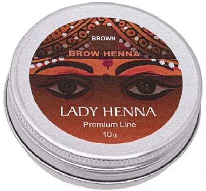 Краска для бровей "Коричневая" Леди Хенна (на основе хны) Brow Henna Brown Premium Line Lady Henna 10 гр.