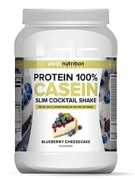 Мицеллярный казеин со вкусом черничного чизкейка Protein 100 Casein Slim cocktail Shake Blueberry cheesecake aTech Nutrition 840 гр.