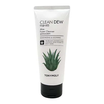 TONYMOLY CLEAN DEW Aloe Foam Cleanser Очищающая пенка для умывания с экстрактом алоэ вера 180 мл