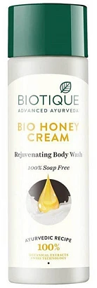 Гель для душа Био Медовый крем Биотик омолаживающий Bio Honey Cream Biotique 190 мл.