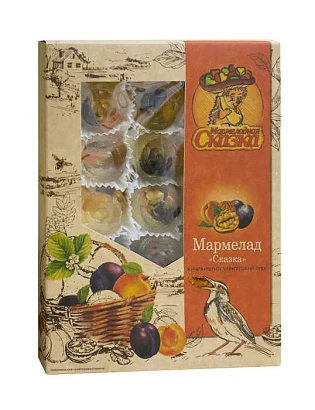 Мармелад желейный формовой Сказка с Грецким орехом, Курагой и Черносливом 500 гр.