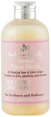 Гель для умывания Дикая роза с шафраном Кхади Wild Rose & Saffron Herbal Face Wash Indian Khadi 200 мл.