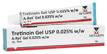 Третиноин Гель ЮСП А-Рет 0,025% (от морщин и для лечения акне) Tretinoin Gel USP A-Ret Menarini 20 гр. 