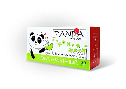 Травяной фитосбор Витаминный серия Панда 20 фильтр-пакетов по 1,5 гр.