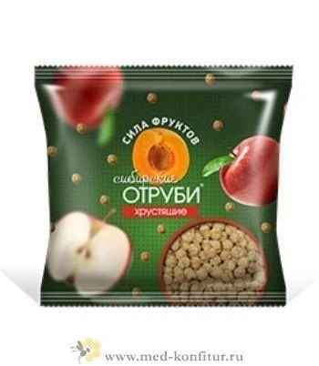 Отруби Сибирские "Хрустящие" сила фруктов 100 гр