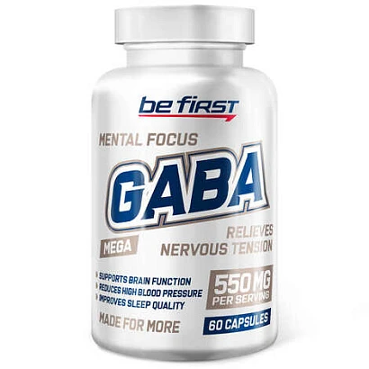 Гамма-аминомасляная кислота ГАБА GABA Be First 60 капс. 