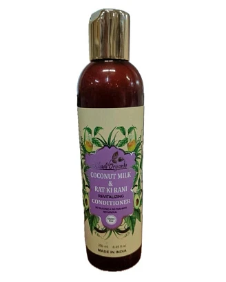 Кондиционер для волос питательный Кокос и ночной жасмин Кхади Coconut & Rathi Rani Nutritious Conditioner Khadi Organic 250 мл.