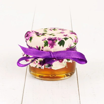 Свадебный комплимент Цветы фиолетовые Гречишный мёд 35 гр.