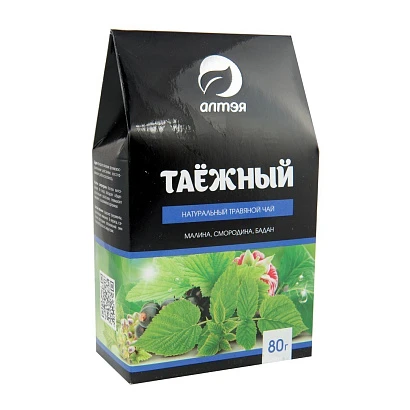 Чай травяной Таёжный (малина, смородина, бадан) Алтэя 80 гр.
