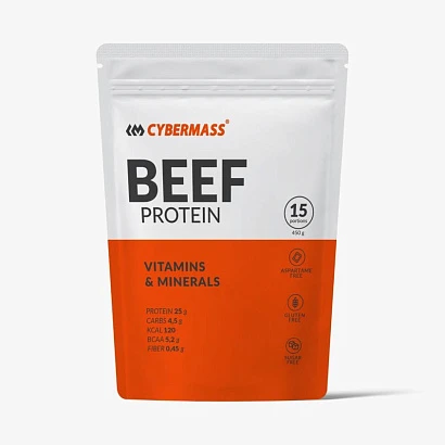 Cybermass Протеин говяжий Beef Protein с орехово-шоколодным вкусом nuts & chokolate 450 гр.