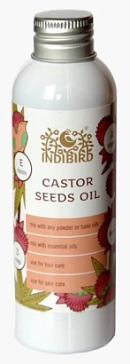 Масло касторовое для кожи и волос Индибёрд Castor Seeds Oil Indibird 150 мл.
