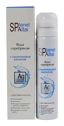 Вода серебряная с гиалуроновой кислотой Planet SPA Altai
